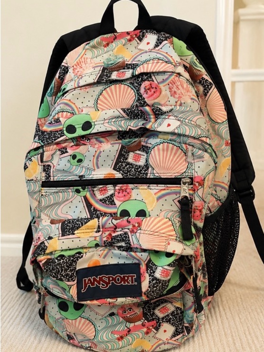 JanSport Colorful Print Backpack | School Travel Laptop Book Bag